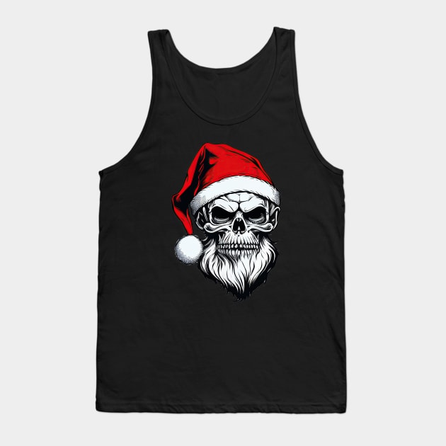 Christmas Skull Tank Top by chronicledesignlab